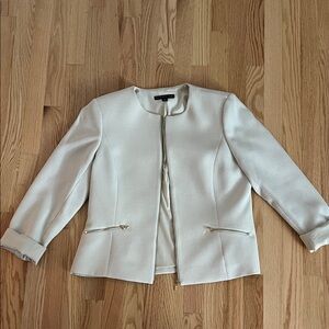Preston & York Cream Textured Blazer, like new, quality!